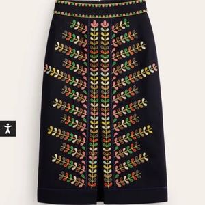 NWT Boden embroidered icon  skirt